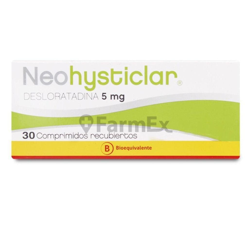 Neohysticlar 5 mg x 30 comprimidos Farmex-Fonasa-Persistente